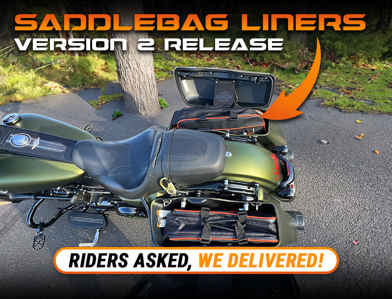 MotoHorn Saddlebag Liners Installed