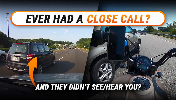 Close call on the road — driver drifting into lane